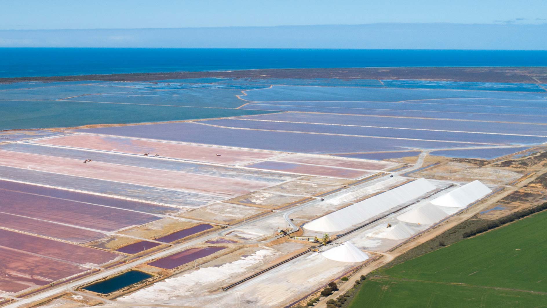 Salt ponds in Australia